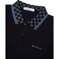 Ben Sherman Store -Ben Sherman Store ben sherman mens big size cotton pique contrast collar short sleeve polo p2629 211210 image