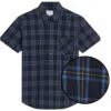 Ben Sherman Mens Big Size Frame Check Button Down Collar Short Sleeve Shirt With Breast Pocket -Ben Sherman Store ben sherman mens big size frame check button down collar short sleeve shirt with breast pocket p3265 250731 image
