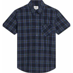 Ben Sherman Mens Big Size Frame Check Button Down Collar Short Sleeve Shirt With Breast Pocket -Ben Sherman Store ben sherman mens big size frame check button down collar short sleeve shirt with breast pocket p3265 250733 image