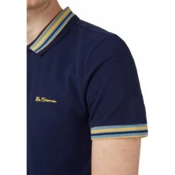 Ben Sherman Mens Big Size House Multi Stripe Collar Cotton Polo -Ben Sherman Store ben sherman mens big size house multi stripe collar cotton polo p3009 237076 image