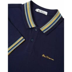 Ben Sherman Mens Big Size House Multi Stripe Collar Cotton Polo -Ben Sherman Store ben sherman mens big size house multi stripe collar cotton polo p3009 237077 image