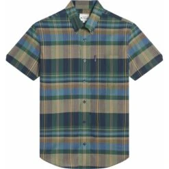 Ben Sherman Mens Big Size Tartan Check Button Down Collar Short Sleeve Shirt With Breast Pocket -Ben Sherman Store ben sherman mens big size tartan check button down collar short sleeve shirt with breast pocket p3264 250753 image