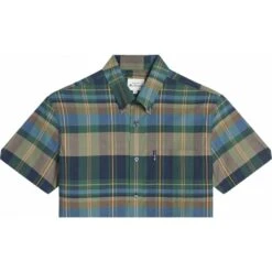 Ben Sherman Mens Big Size Tartan Check Button Down Collar Short Sleeve Shirt With Breast Pocket -Ben Sherman Store ben sherman mens big size tartan check button down collar short sleeve shirt with breast pocket p3264 250754 image