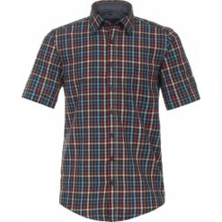 Casa Moda Mens Big Size Casual Fit Multi Colour Mini Check Short Sleeve Shirt -Ben Sherman Store casa moda mens big size casual fit multi colour mini check short sleeve shirt p3042 239386 image