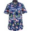 D555 Mens Big Size Durham Flamingo Print Cotton Casual Short Sleeve Shirt With Breast Pocket -Ben Sherman Store d555 mens big size durham flamingo print cotton casual short sleeve shirt with breast pocket p3158 245510 image