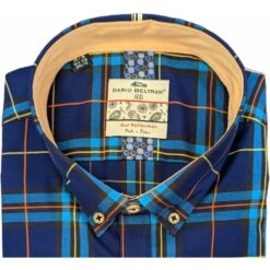 Dario Beltran Mens Big Size Button Down Collar Check Casual Short Sleeve Shirt -Ben Sherman Store dario beltran mens big size button down collar check casual short sleeve shirt p3036 239620 image