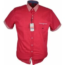 Dario Beltran Mens Big Size Cotton Button Down Contrast Collar Short Sleeve Shirt -Ben Sherman Store dario beltran mens big size cotton button down contrast collar short sleeve shirt p2696 215637 image