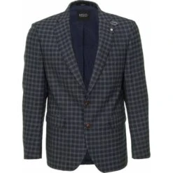 Digel Mens Big Size Stretch Check Wool Sports Jacket