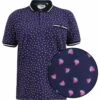 Duke Mens Big Size D555 Melon Print Polo Shirt With Ribbed Collar Cuffs -Ben Sherman Store duke mens big size d555 melon print polo shirt with ribbed collar cuffs p3061 240923 image