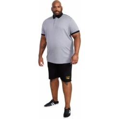 Duke Mens Big Size D555 Pique Polo Shirt With Ribbed Collar And Cuff -Ben Sherman Store duke mens big size d555 pique polo shirt with ribbed collar and cuff p3062 241057 image