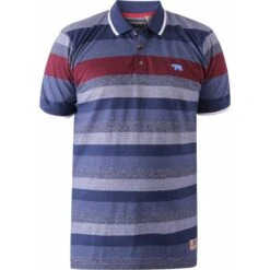 Duke Mens Big Size Knightsbridge Multi Stripe Cotton Polo