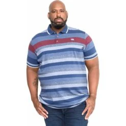 Duke Mens Big Size Knightsbridge Multi Stripe Cotton Polo -Ben Sherman Store duke mens big size knightsbridge multi stripe cotton polo p2955 233390 image