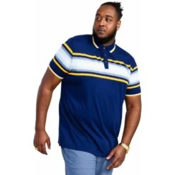 Duke Mens Big Size Peldon Multi Colour Chest Panel Cotton Polo -Ben Sherman Store duke mens big size peldon multi colour chest panel cotton polo p3108 242994 image