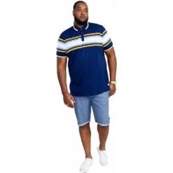 Duke Mens Big Size Peldon Multi Colour Chest Panel Cotton Polo -Ben Sherman Store duke mens big size peldon multi colour chest panel cotton polo p3108 242995 image