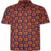 Espionage Mens Big Size Retro Pattern Casual Short Sleeve Shirt With Breast Pocket -Ben Sherman Store espionage mens big size retro pattern casual short sleeve shirt with breast pocket p3166 246016 image