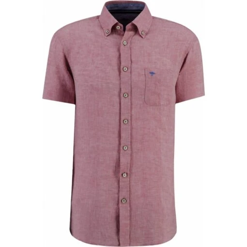 FYNCH-HATTON Fynch Hatton Mens Big Size Button Down Collar Pure Linen Casual Short Sleeve Shirt -Ben Sherman Store fynch hatton mens big size button down collar pure linen casual short sleeve shirt p2988 236194 image