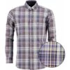 FYNCH-HATTON Fynch Hatton Mens Big Size Button Down Cotton Check Casual Long Sleeve Shirt -Ben Sherman Store fynch hatton mens big size button down cotton check casual long sleeve shirt p2938 231492 image