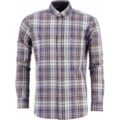FYNCH-HATTON Fynch Hatton Mens Big Size Button Down Cotton Check Casual Long Sleeve Shirt -Ben Sherman Store fynch hatton mens big size button down cotton check casual long sleeve shirt p2938 231494 image