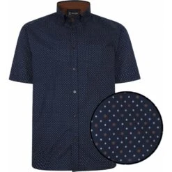 Kam Mens Big Size Dobby Print Short Sleeve Shirt Chest Pocket Button Down Collar -Ben Sherman Store kam mens big size dobby print short sleeve shirt chest pocket button down collar p2870 226394 image