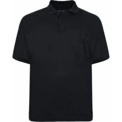 Kam Mens Big Size Plain Polo Shirt With Chest Pocket