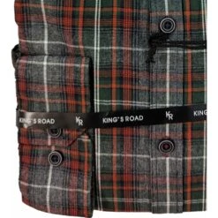 Kings Road Mens Big Size Cotton Check Button Down Collar Casual Long Sleeve Shirt With Breast Pocket -Ben Sherman Store kings road mens big size cotton check button down collar casual long sleeve shirt with breast pocket p3208 248172 image