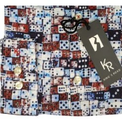 Kings Road Mens Big Size Dice Print Cotton Casual Long Sleeve Shirt -Ben Sherman Store kings road mens big size dice print cotton casual long sleeve shirt p2927 230375 image