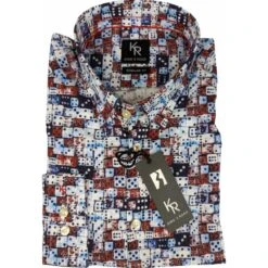 Kings Road Mens Big Size Dice Print Cotton Casual Long Sleeve Shirt -Ben Sherman Store kings road mens big size dice print cotton casual long sleeve shirt p2927 230950 image