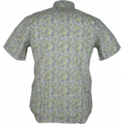 Kings Road Mens Big Size Leaf Print Cotton Casual Short Sleeve Shirt -Ben Sherman Store kings road mens big size leaf print cotton casual short sleeve shirt p2765 219442 image
