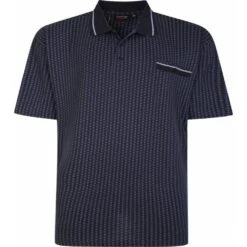 Mens Big Size Espionage Smart Plain Dyed Polo Shirt With Jacquard Knit Rib To Collar Cuff And Pocket -Ben Sherman Store mens big size espionage smart plain dyed polo shirt with jacquard knit rib to collar cuff and pocket p2933 231188 image