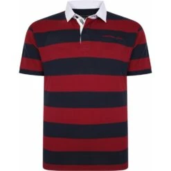 Mens Big Size Kam Stripe Rugby Short Sleeve Polo -Ben Sherman Store mens big size kam stripe rugby short sleeve polo p2807 221765 image