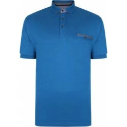 Mens Big Size Peter Gribby PJ22109 Plain Interlock Short Sleeve Polo Shirt -Ben Sherman Store mens big size peter gribby pj22109 plain interlock short sleeve polo shirt p2661 213456 image