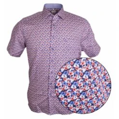 Olymp Floral Print Short Sleeve Shirt -Ben Sherman Store olymp floral print short sleeve shirt p2067 168989 image
