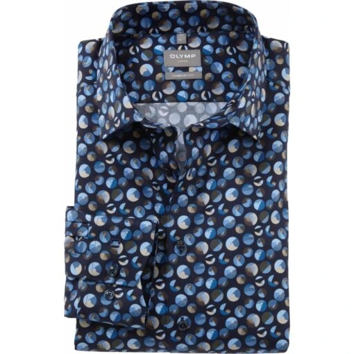 Olymp Mens Big Size Circle Pattern Egyptian Cotton Comfort Fit Non Iron Formal Long Sleeve Shirt -Ben Sherman Store olymp mens big size circle pattern egyptian cotton comfort fit non iron formal long sleeve shirt p3241 249069 image