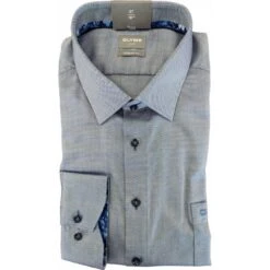 Olymp Mens Big Size Comfort Fit Egyptian Cotton Mini Diamond Pattern Long Sleeve Formal Shirt -Ben Sherman Store olymp mens big size comfort fit egyptian cotton mini diamond pattern long sleeve formal shirt p2978 235492 image