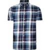 Peter Gribby Mens Big Size Cotton Casual Twill Check Short Sleeve Shirt -Ben Sherman Store peter gribby mens big size cotton casual twill check short sleeve shirt p2730 216859 image