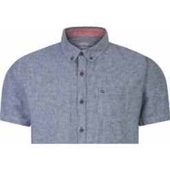 Peter Gribby Mens Big Size Pinstripe Cotton Linen Mix Button Down Collar Casual Short Sleeve Shirt -Ben Sherman Store peter gribby mens big size pinstripe cotton linen mix button down collar casual short sleeve shirt p3105 242899 image