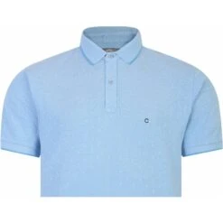 Ben Sherman Store -Ben Sherman Store peter gribby mens big size pique cotton polo with small square pattern and contrast collar and cuff p3071 241781 image