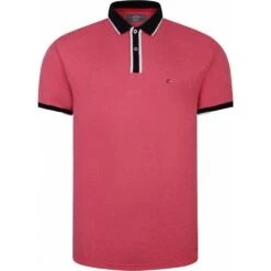 Peter Gribby Mens Big Size Soft Touch Cotton Polo With Contrast Collar And Cuff Trim