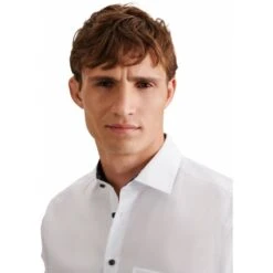 Seidensticker Mens Big Size Comfort Fit Plain Non Iron Formal Long Sleeve Shirt With Breast Pocket -Ben Sherman Store seidensticker mens big size comfort fit plain non iron formal long sleeve shirt with breast pocket p3226 248948 image